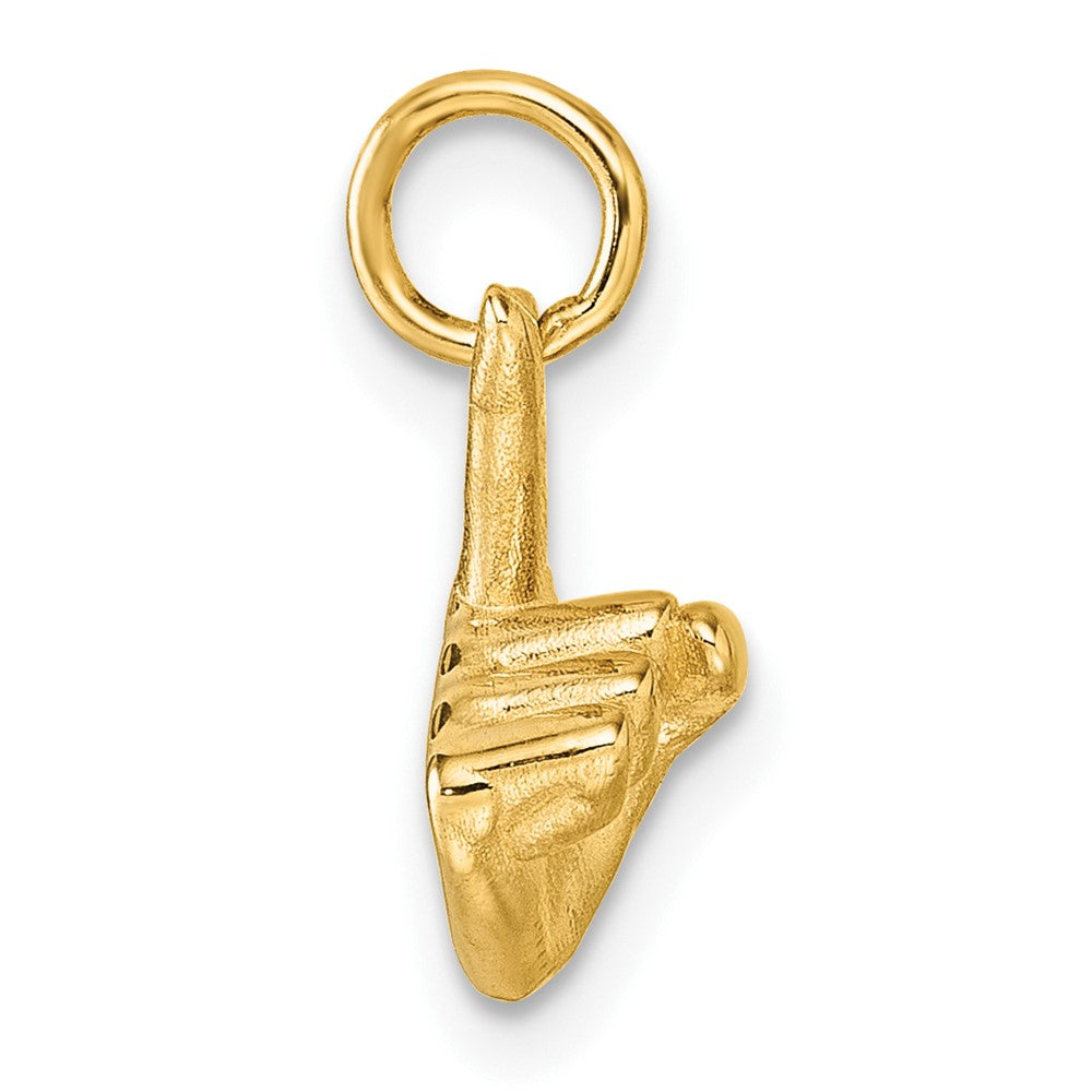 Charlie & Co Jewelry | 14k American Sign Language Alphabet Fingerspelling Sign Z Pendant - Model D5808Z