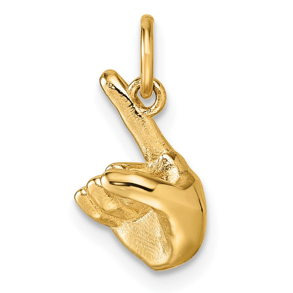 Charlie & Co Jewelry | 14k American Sign Language Alphabet Fingerspelling Sign Z Pendant - Model D5808Z