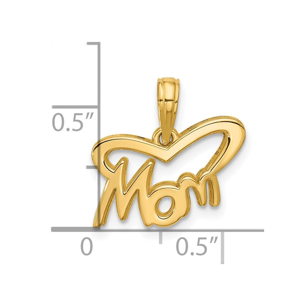 Charlie & Co Jewelry | 14k Polished Mom Pendant - Model D5811