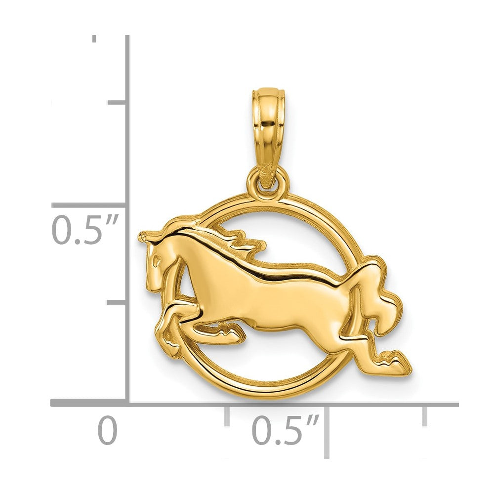 Charlie & Co Jewelry | 14k Polished Mustang Pendant - Model D5812