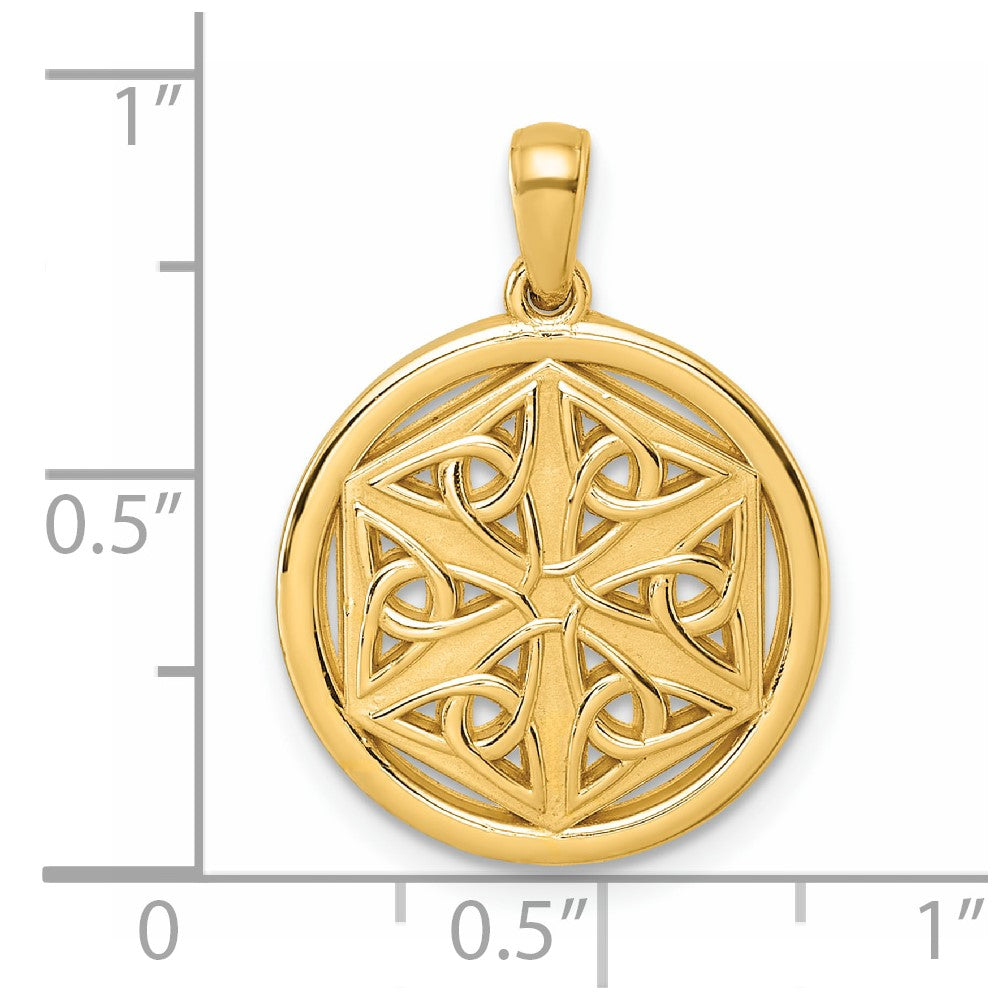 Charlie & Co Jewelry | 14k Polished Celtic Knot Hexagon Pendant - Model D5813