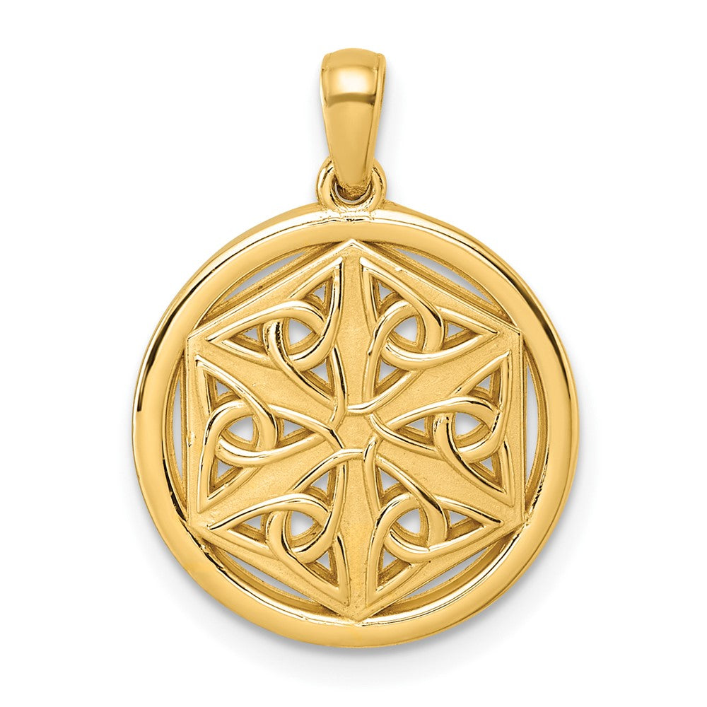 Charlie & Co Jewelry | 14k Polished Celtic Knot Hexagon Pendant - Model D5813