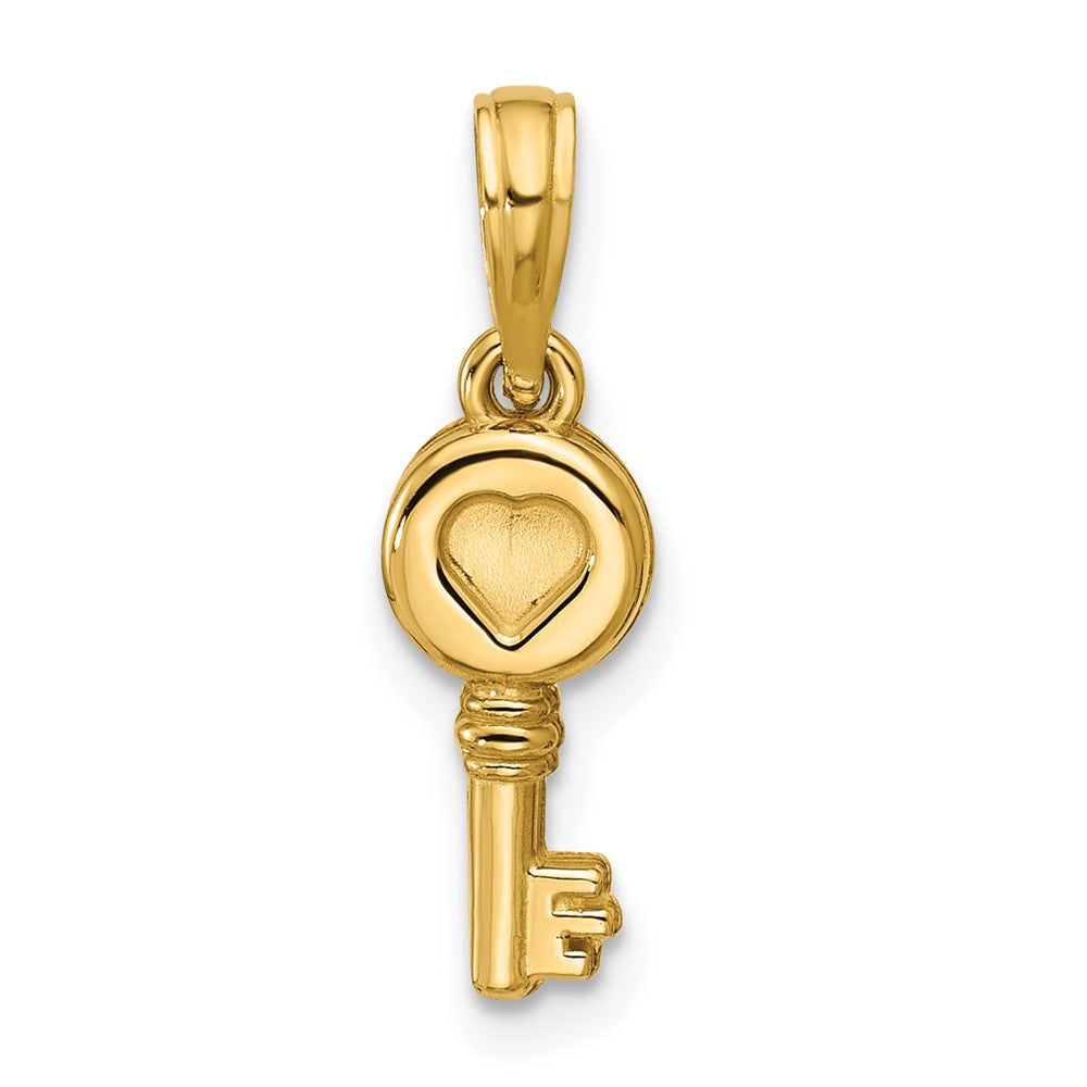 Charlie & Co Jewelry | 14k Polished Heart Key Pendant - Model D5815