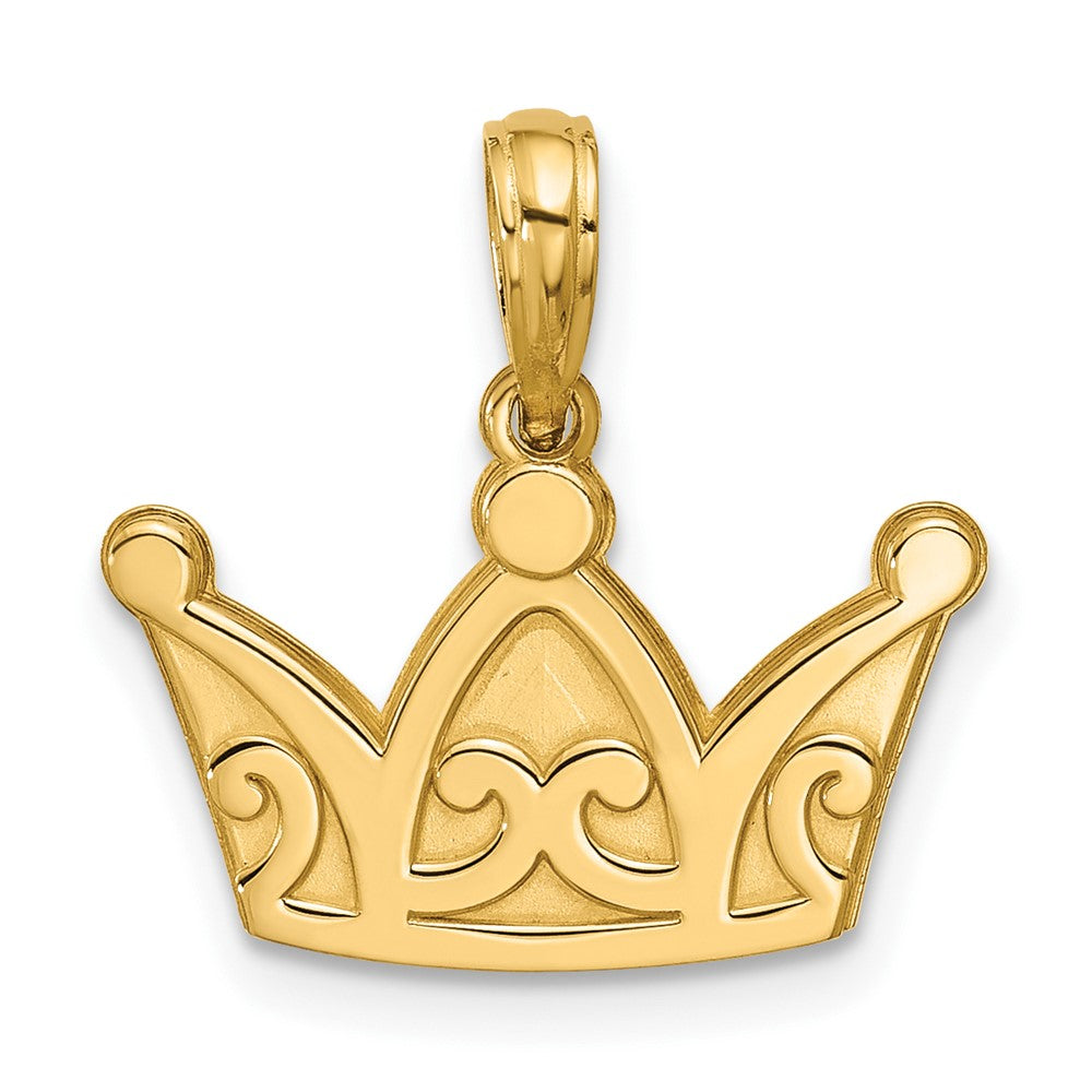 Charlie & Co Jewelry | 14k Polished Crown Pendant - Model D5818