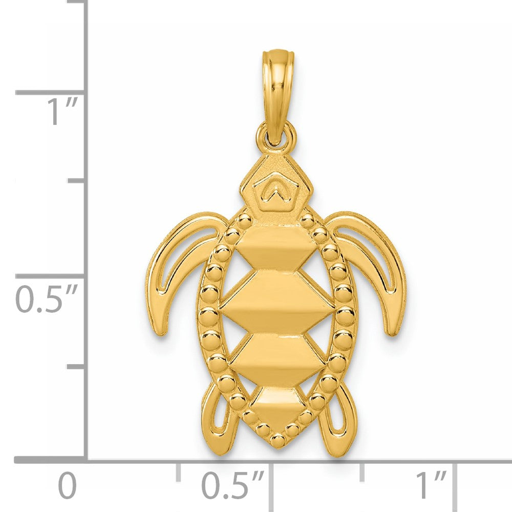 Charlie & Co Jewelry | 14k Polished Turtle Pendant - Model D5819