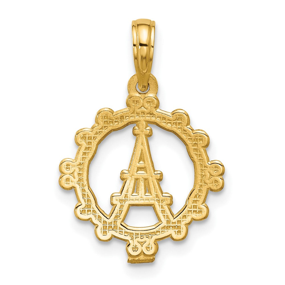 Charlie & Co Jewelry | 14k Polished Eiffel Tower W/separate Heart Pendant - Model D5820