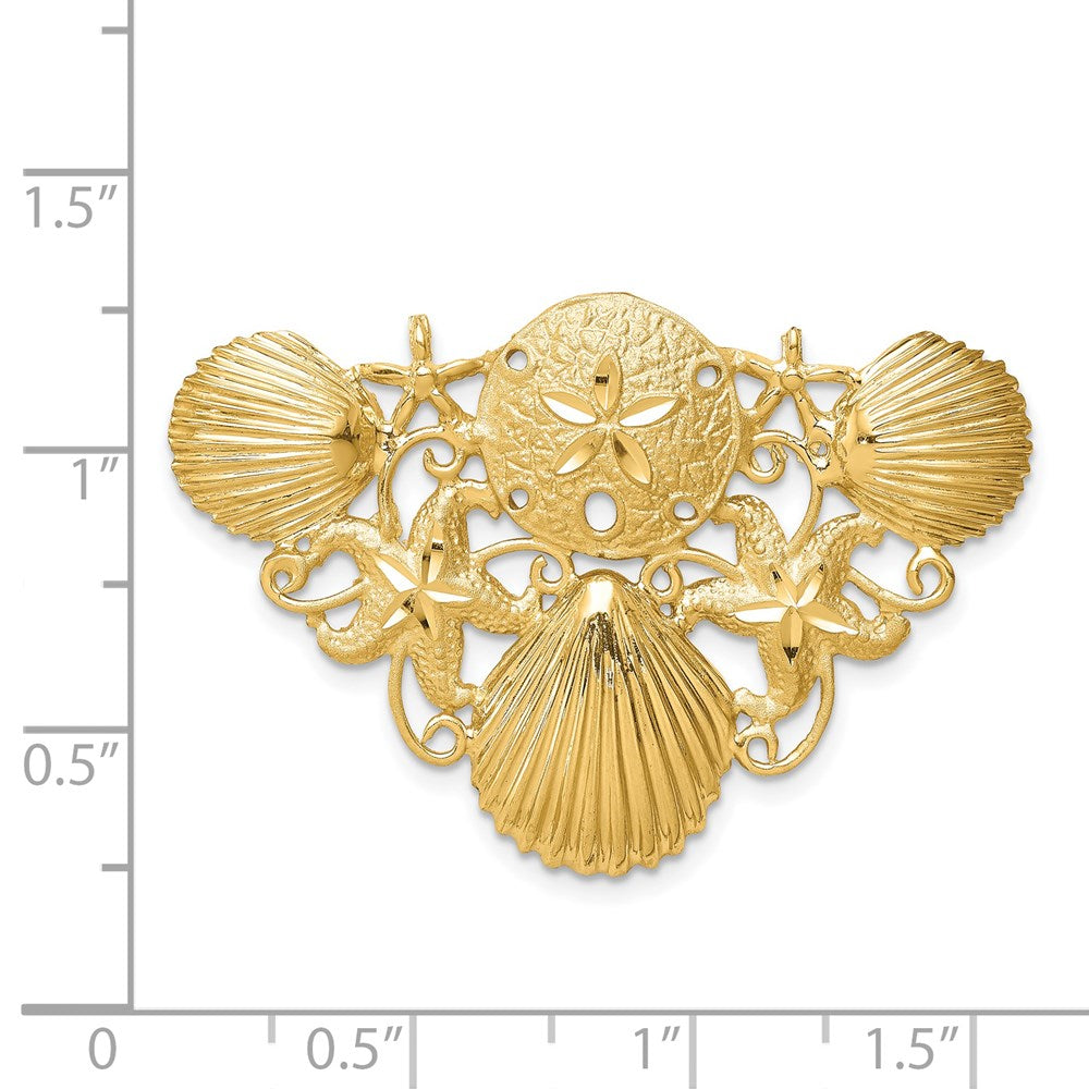 Charlie & Co Jewelry | 14k Sea Life Diamond-cut Omega Slide - Model D584