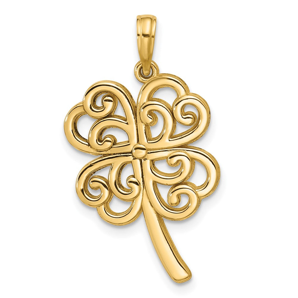 Charlie & Co Jewelry | 14k Polished Four Leaf Clover Pendant - Model D5844