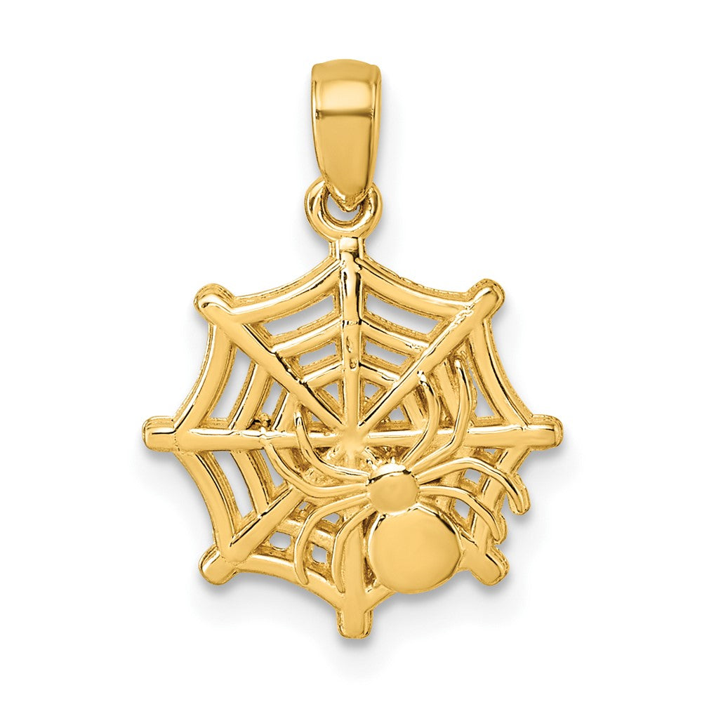 Charlie & Co Jewelry | 14k Polished Spider Web Pendant - Model D5851