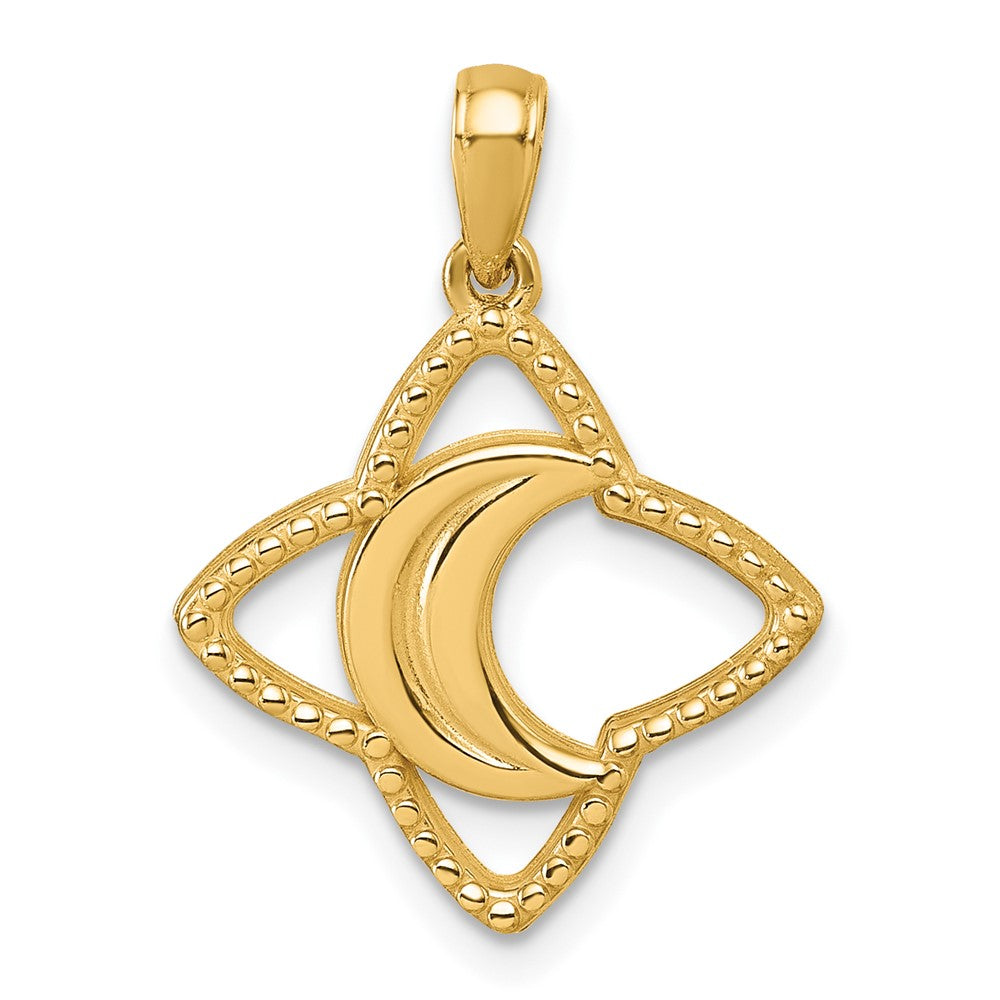 Charlie & Co Jewelry | 14k Polished Moon And Star Pendant - Model D5852
