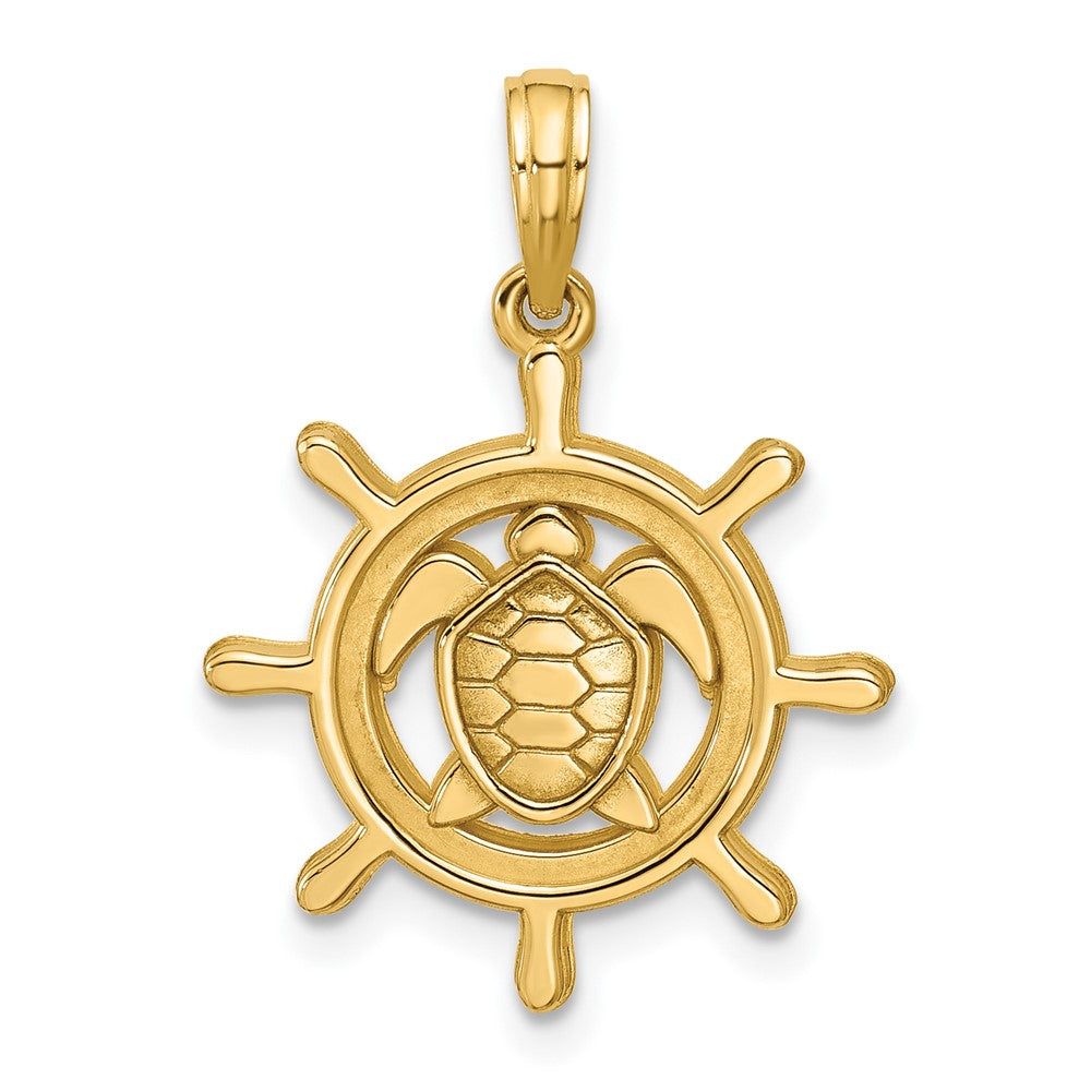 Charlie & Co Jewelry | 14k Polished Turtle Helm Pendant - Model D5854