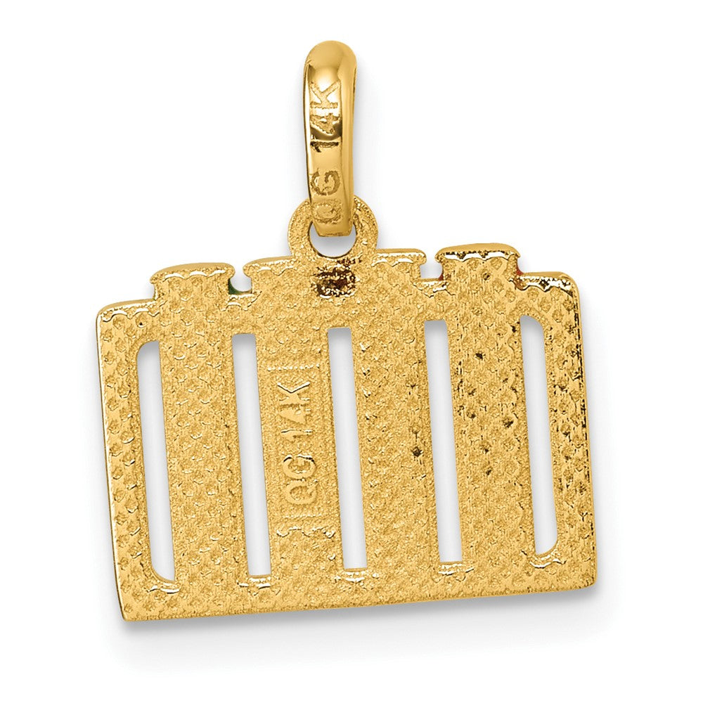 Charlie & Co Jewelry | 14k Polished Enameled Test Tubes Pendant - Model D5861