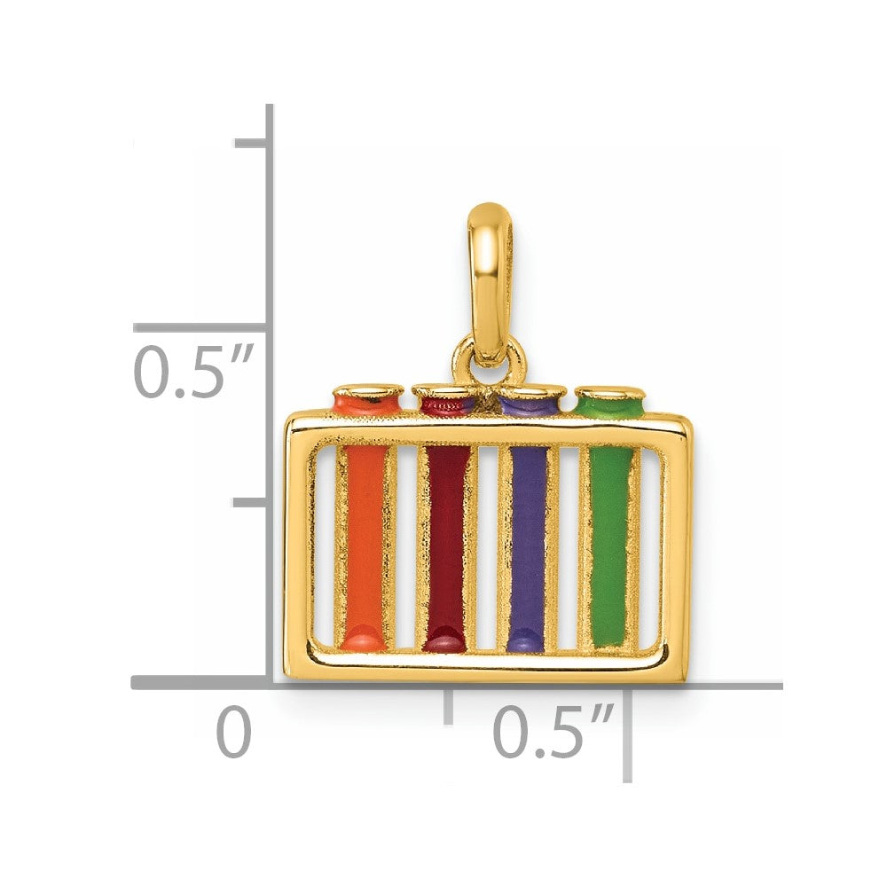 Charlie & Co Jewelry | 14k Polished Enameled Test Tubes Pendant - Model D5861