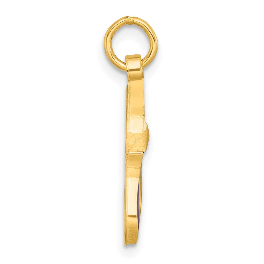 Charlie & Co Jewelry | 14k Polished Enameled Rainbow Brush Pendant - Model D5862