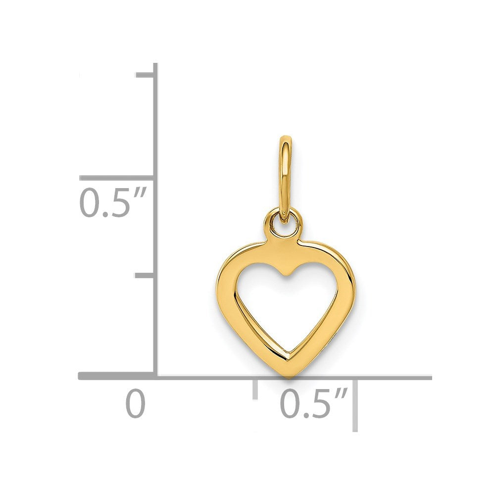 Charlie & Co Jewelry | 14k Polished Cut-out Heart Pendant - Model D604