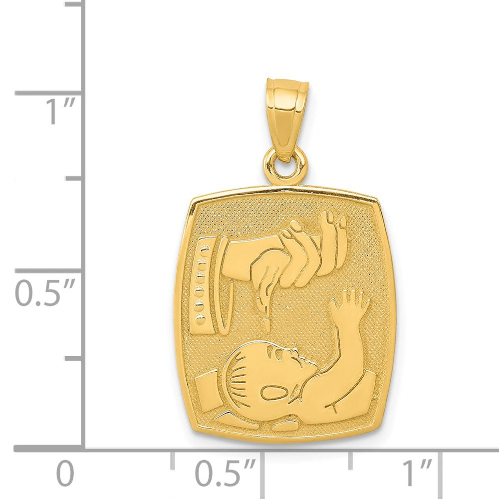 Charlie & Co Jewelry | 14k Satin / Polished Baptism Pendant - Model D799
