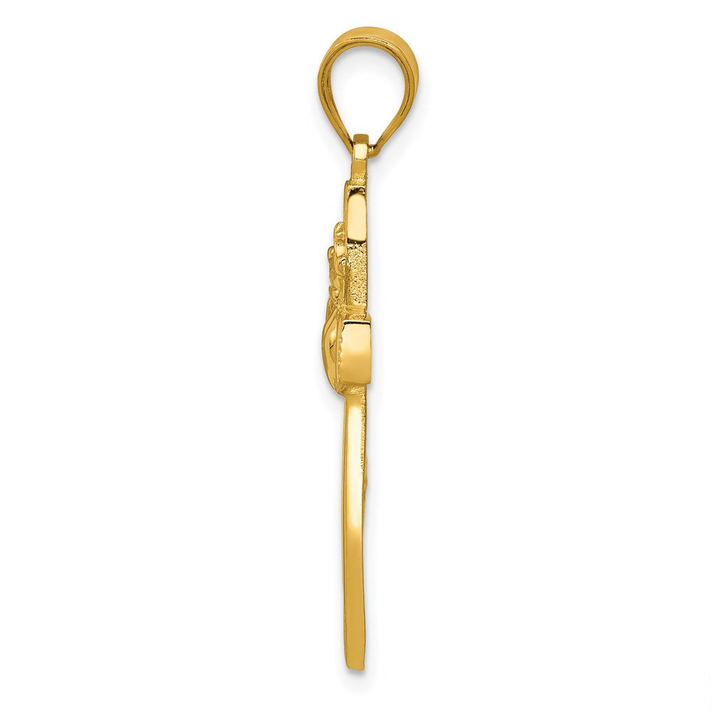 Charlie & Co Jewelry | 14k Claddagh Cross Pendant - Model D853