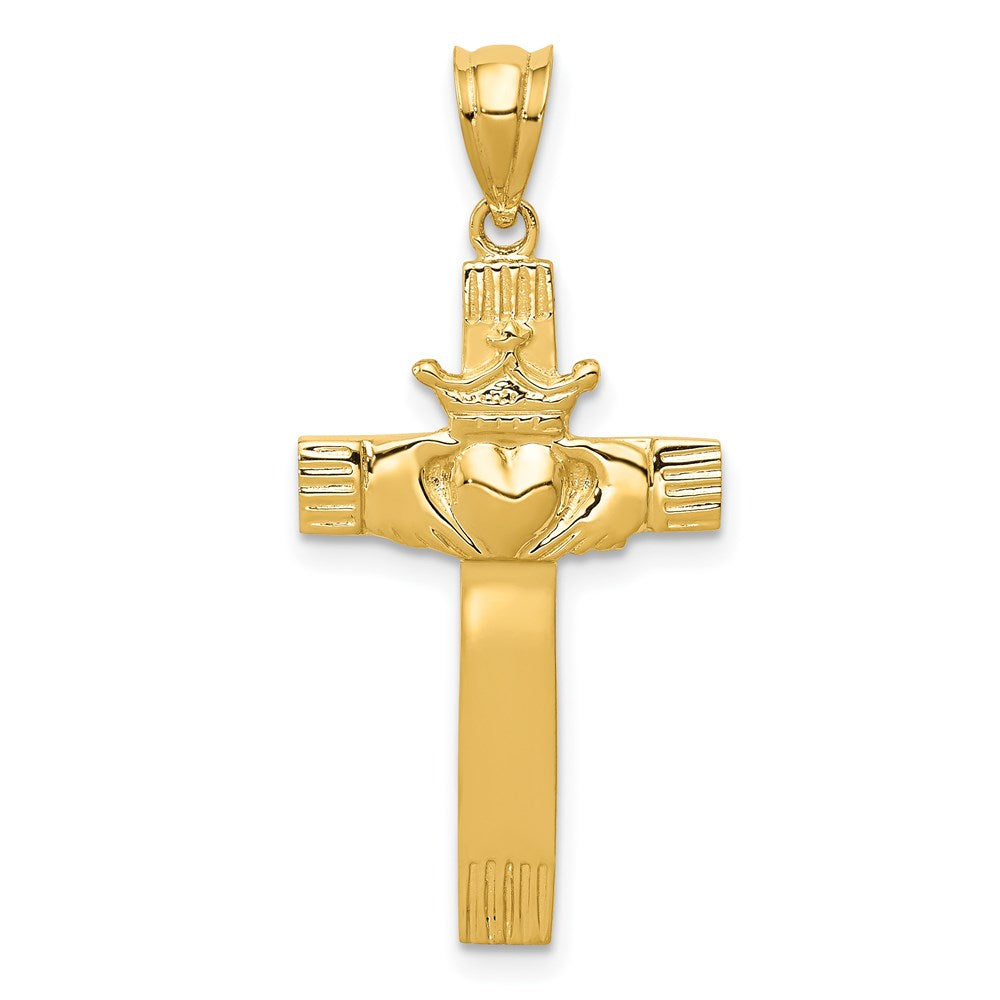 Charlie & Co Jewelry | 14k Claddagh Cross Pendant - Model D853