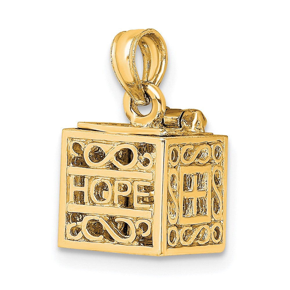 Charlie & Co Jewelry | 14k 3d Faith And Hope Prayer Box Charm - Model D986