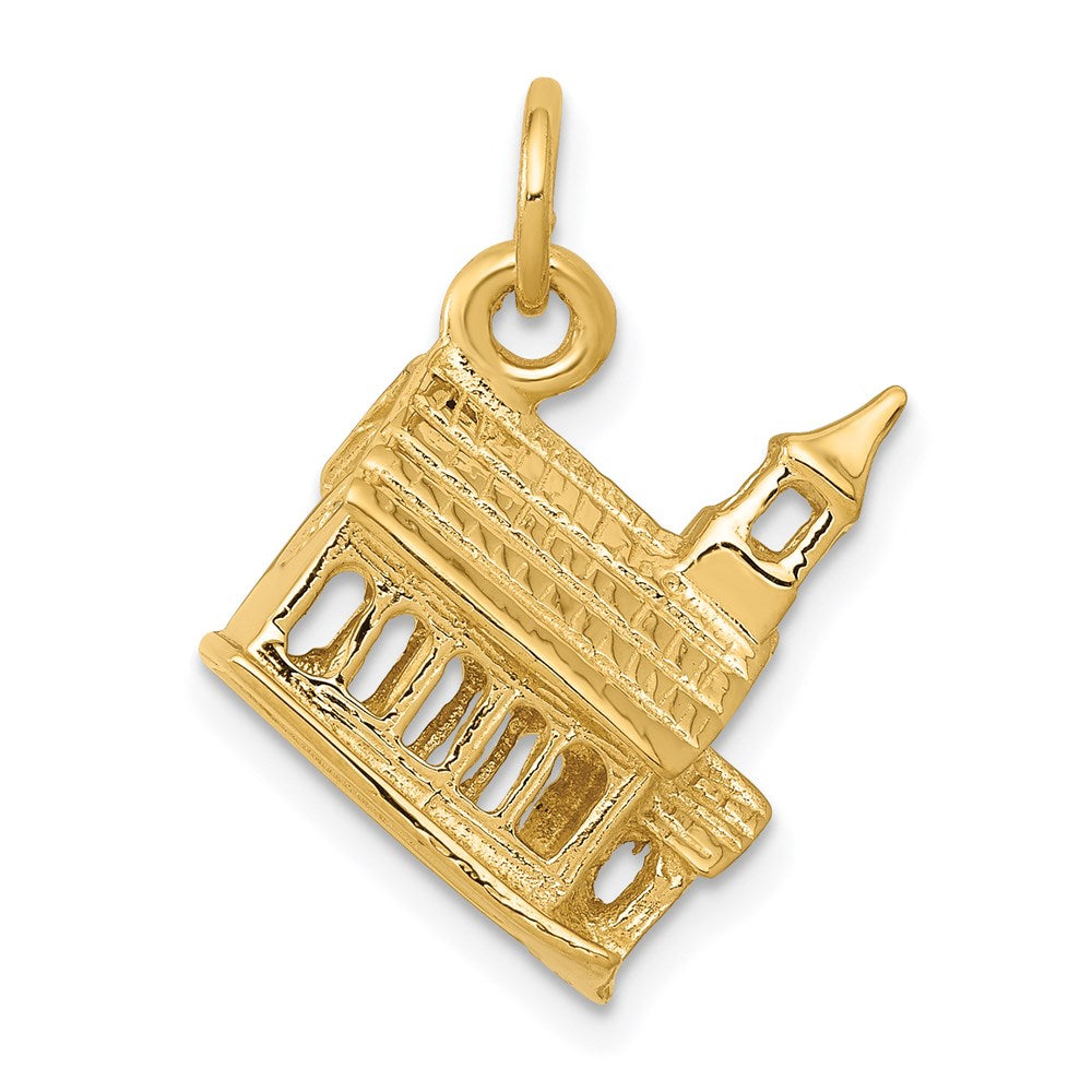 Charlie & Co Jewelry | 14k 3-d Church Charm - Model D987
