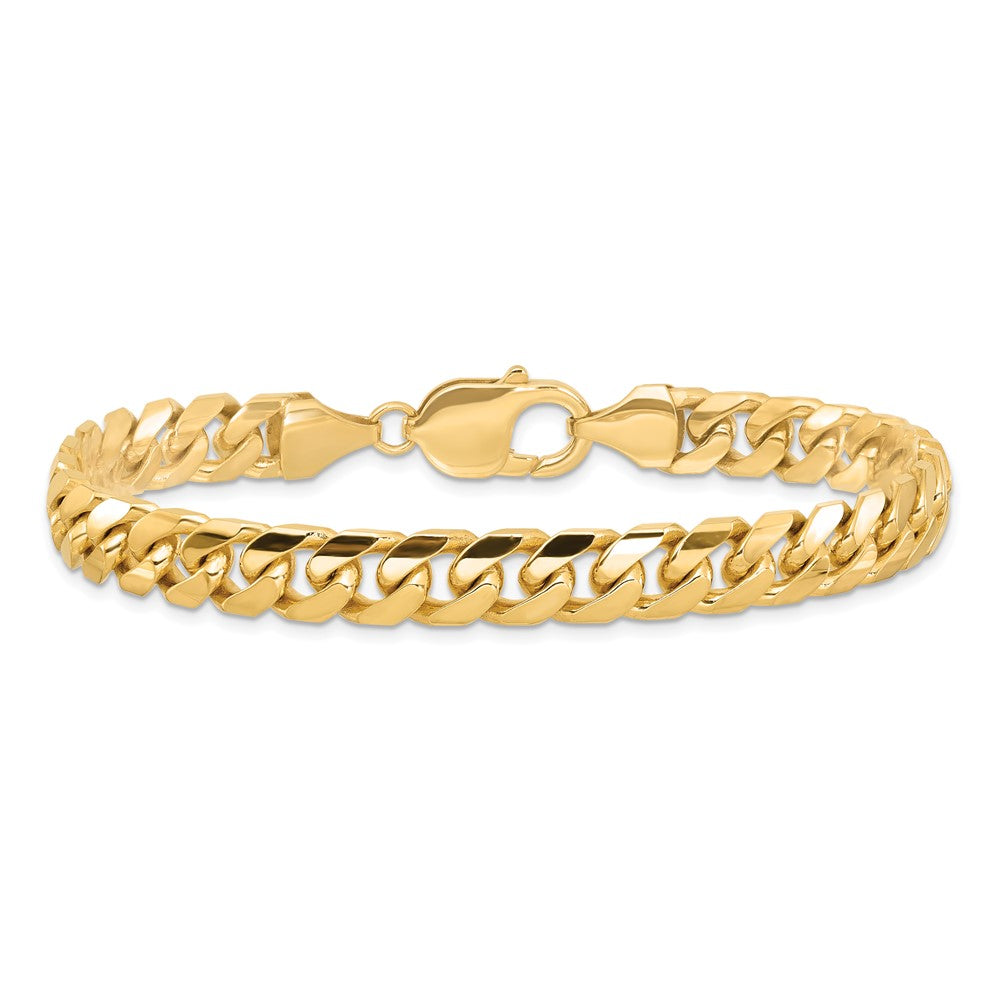 14k 8mm Solid Miami Cuban Chain Bracelet - Model DCU250-9 - Charlie & Co. Jewelry