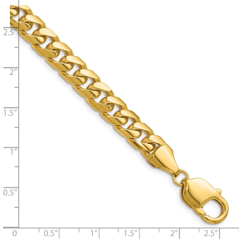 14k 8mm Solid Miami Cuban Chain Bracelet - Model DCU250-9 - Charlie & Co. Jewelry