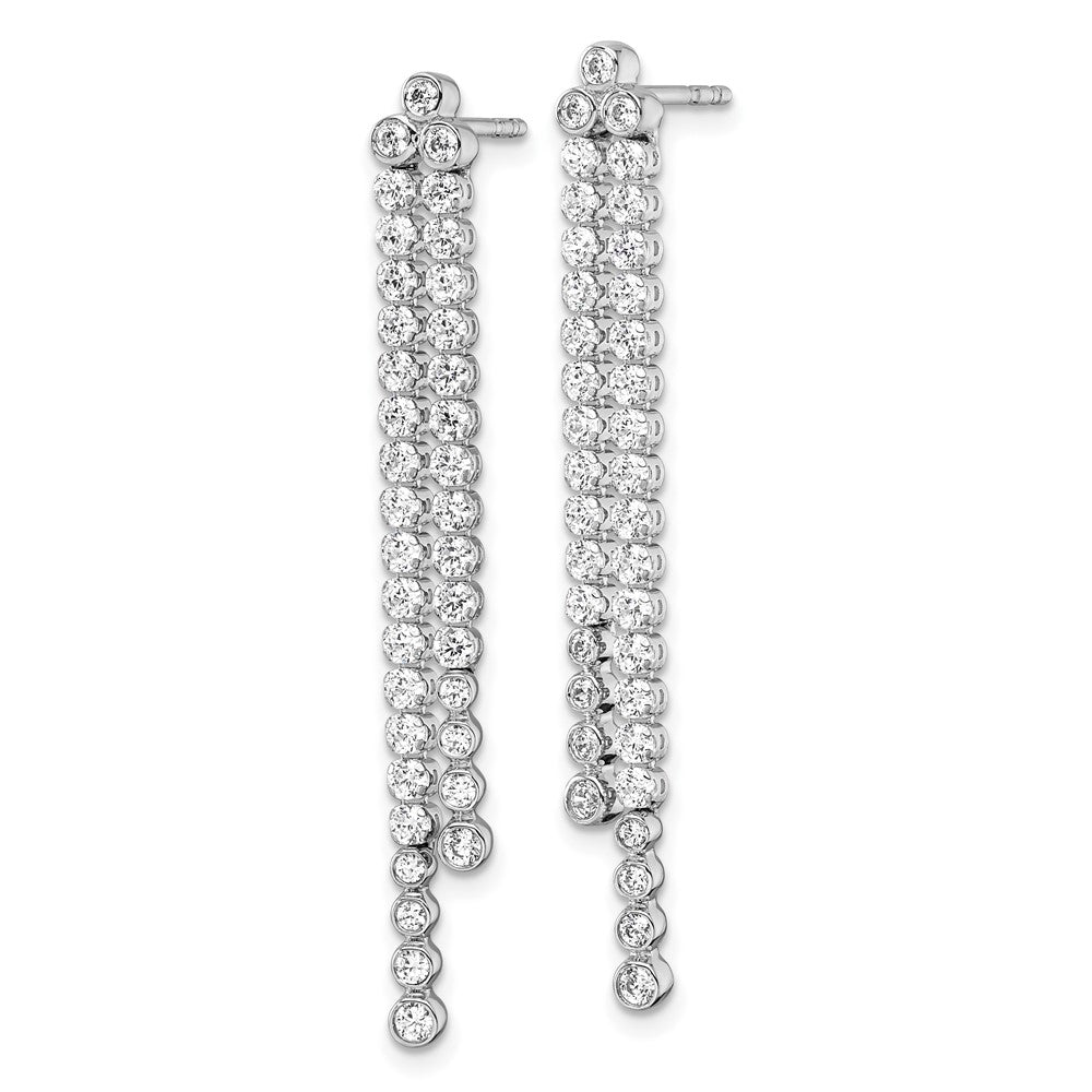 White Gold Lab Grown Diamond VS/SI FGH Post Dangle Earrings - Model EM10217-161-WLG - Charlie & Co. Jewelry