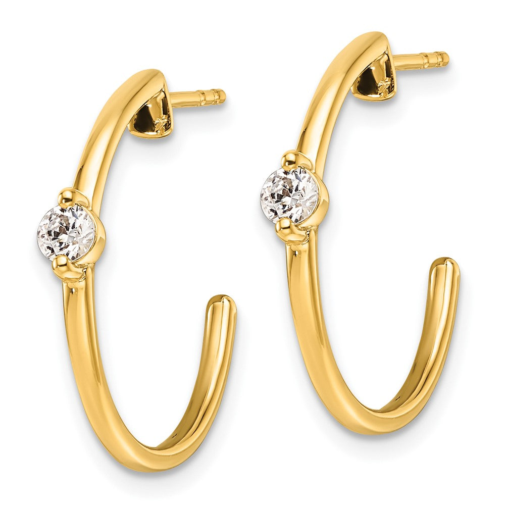 Gold Lab Grown Diamond VS/SI FGH Hoop Earrings - Model EM10222-026-YLG - Charlie & Co. Jewelry