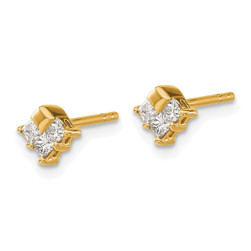 Gold Diamond Earrings - Model EM4172-025-YA - Charlie & Co. Jewelry