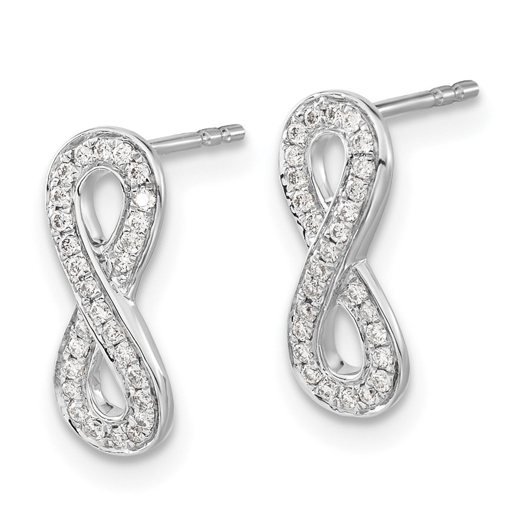 White Gold Diamond Infinity Earrings - Model EM5513-016-WA - Charlie & Co. Jewelry