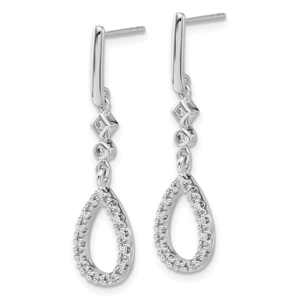 White Gold Diamond Teardrop Earrings - Model EM5558-025-WA - Charlie & Co. Jewelry