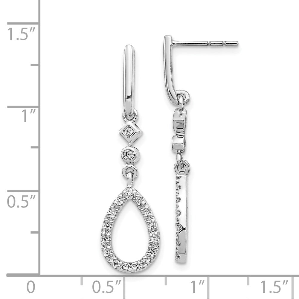 White Gold Diamond Teardrop Earrings - Model EM5558-025-WA - Charlie & Co. Jewelry