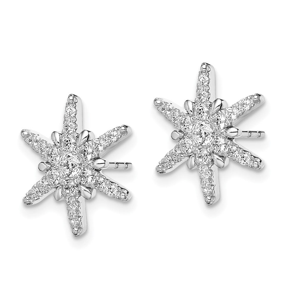 White Gold Lab Grown Diamond VS/SI FGH Star Post Earrings - Model EM7926-062-WLG - Charlie & Co. Jewelry