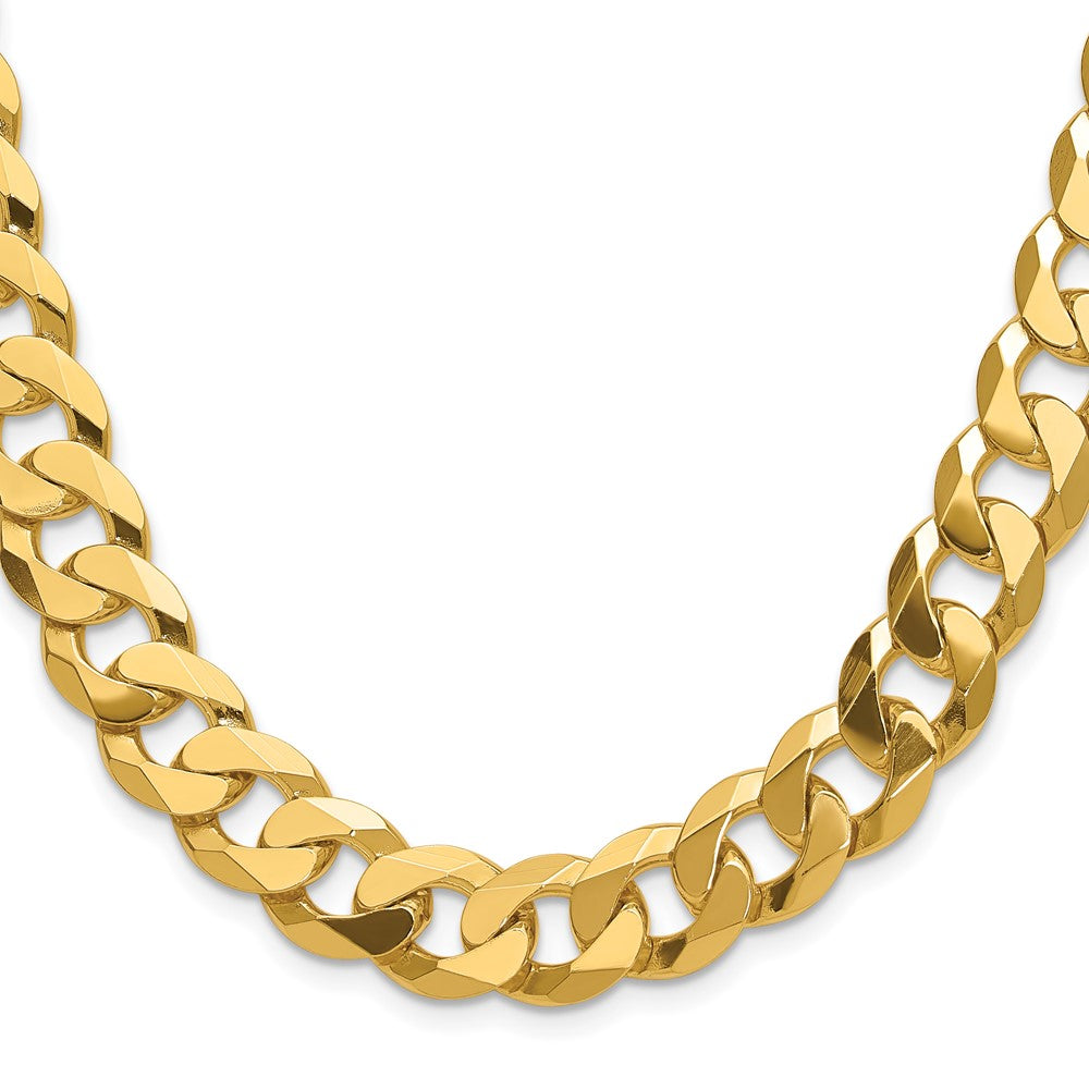 Charlie & Co Jewelry | 14k 12.0mm Flat Beveled Curb Chain - Model FBU300
