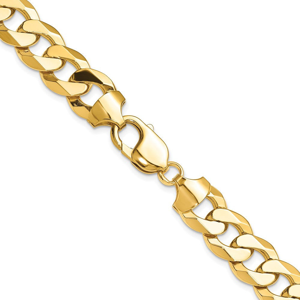 Charlie & Co Jewelry | 14k 12.0mm Flat Beveled Curb Chain - Model FBU300