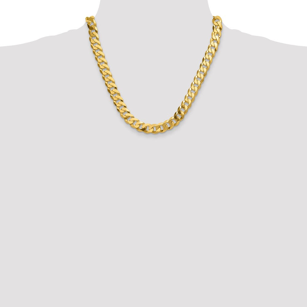Charlie & Co Jewelry | 14k 12.0mm Flat Beveled Curb Chain - Model FBU300