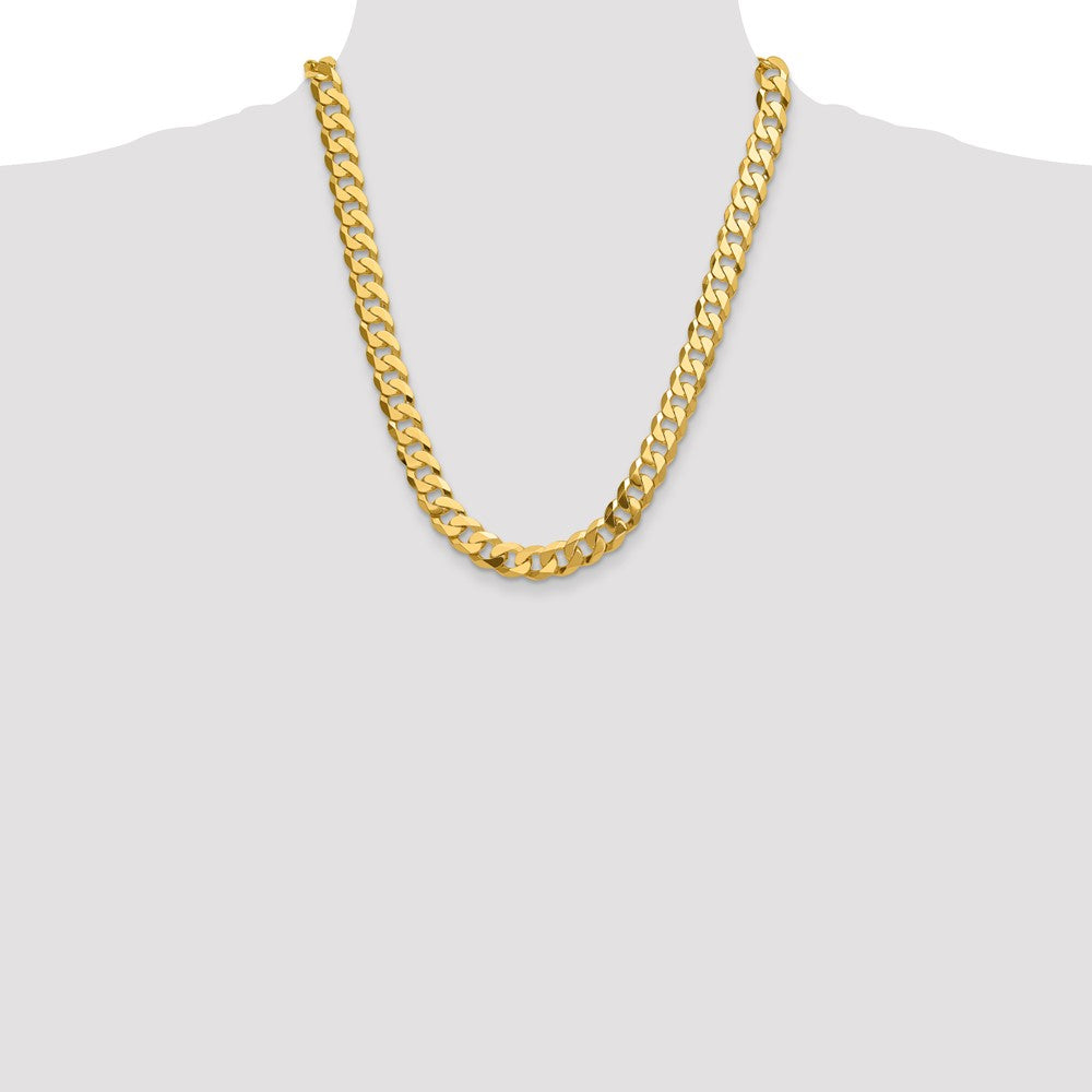 Charlie & Co Jewelry | 14k 12.0mm Flat Beveled Curb Chain - Model FBU300