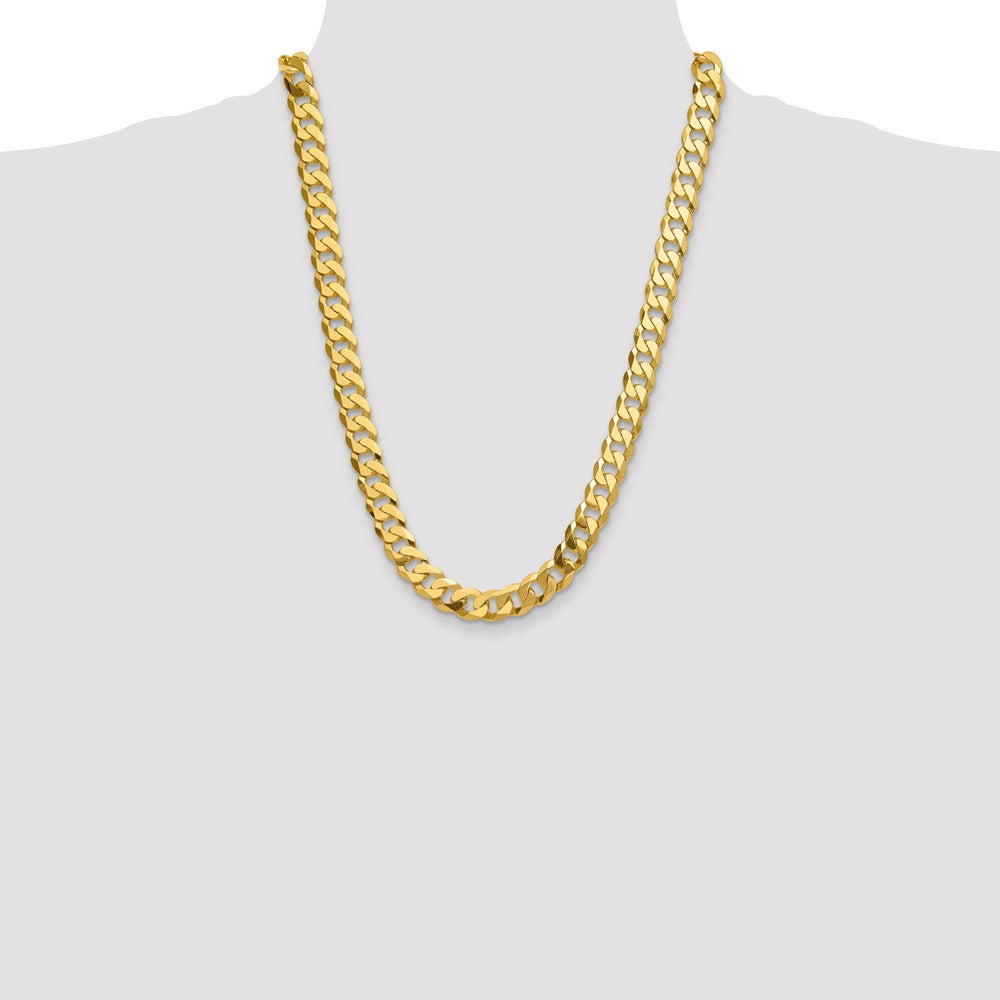 Charlie & Co Jewelry | 14k 12.0mm Flat Beveled Curb Chain - Model FBU300