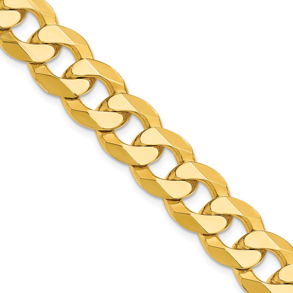 Charlie & Co Jewelry | 14k 12.0mm Flat Beveled Curb Chain - Model FBU300
