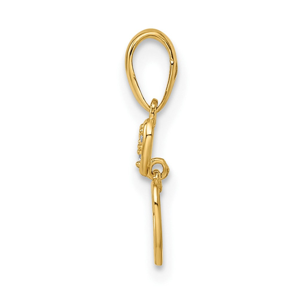 Charlie & Co Jewelry | 14k Madi K Cz Hearts Dangle Pendant - Model GK1088