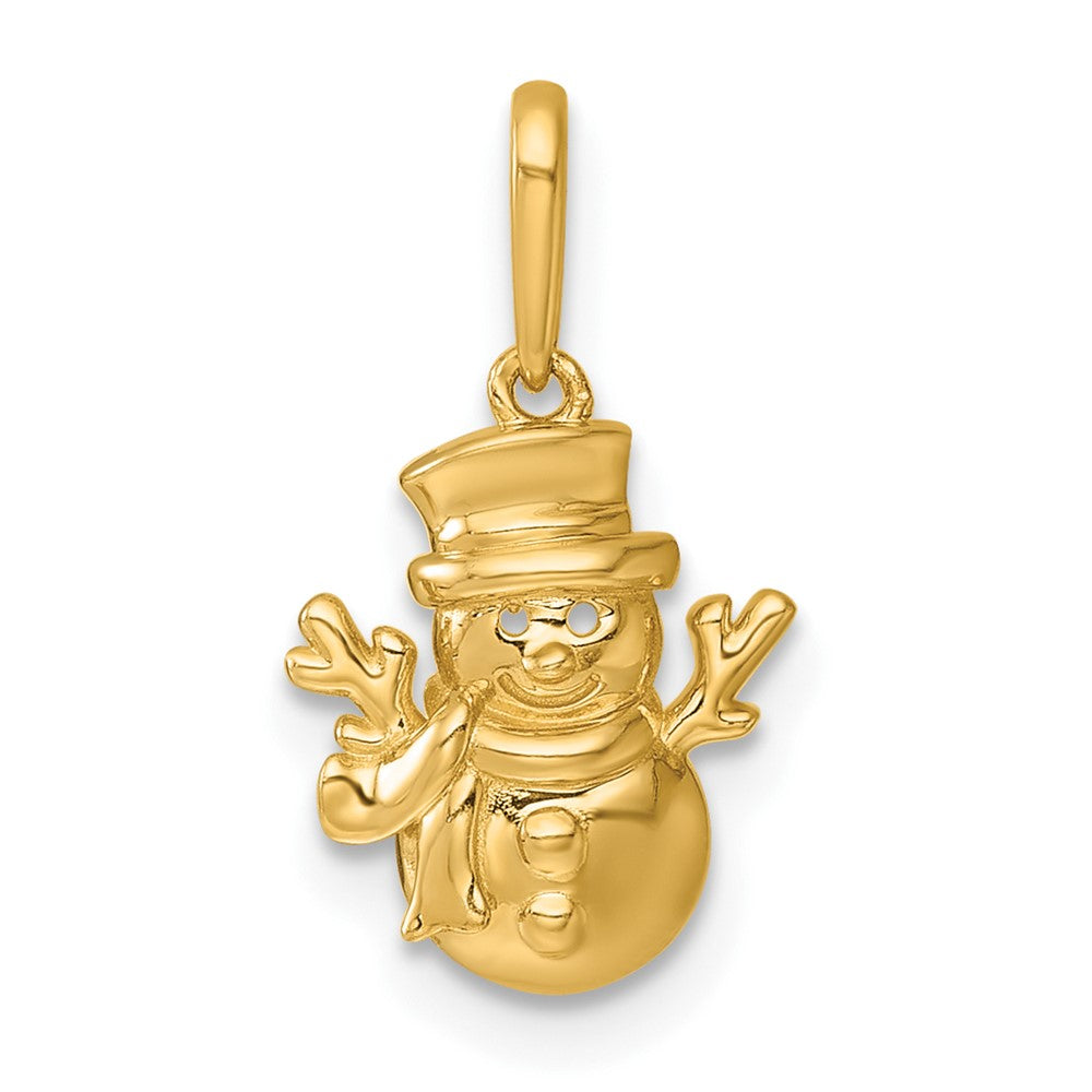 Charlie & Co Jewelry | 14k Madi K Polished Snowman Childrens Charm / Pendant - Model GK1196