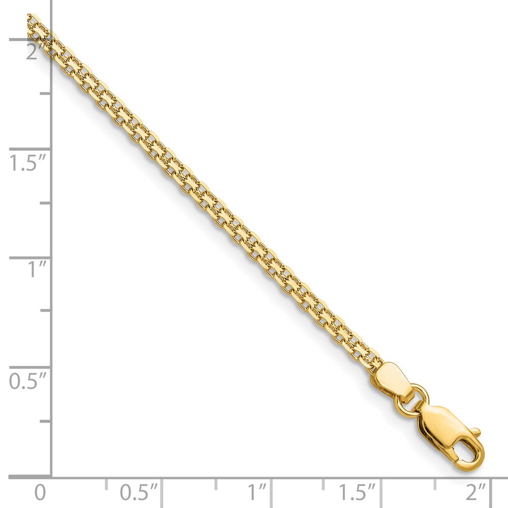 Charlie & Co Jewelry | 14k 2.2mm Lightweight Flat Bismark Chain - Model HLF20