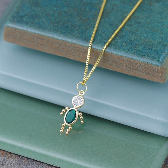 14k May Boy Birthstone Charm - Model XCK165 - Charlie & Co. Jewelry