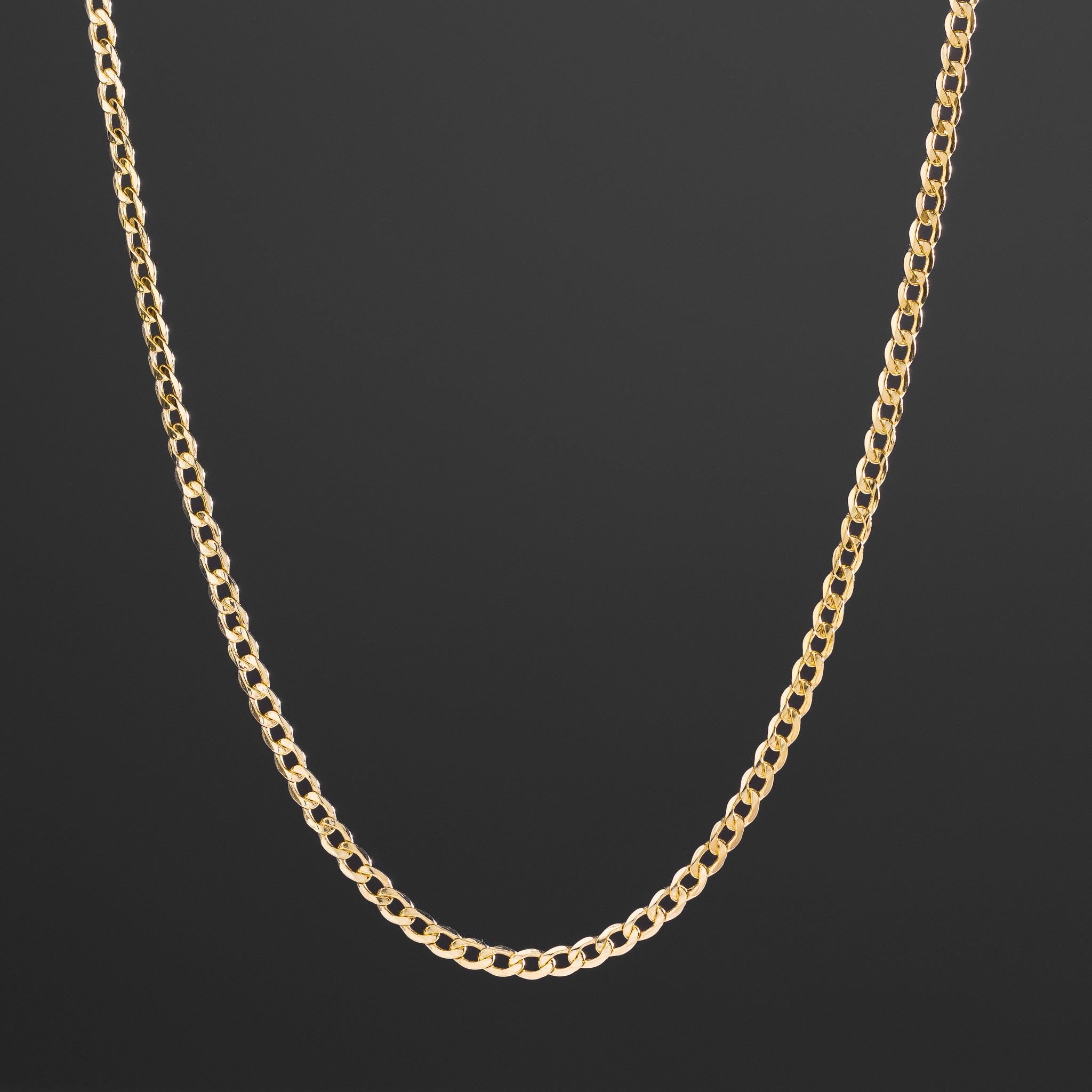 14k Gold 4.2mm Lightweight Curb Chain - Model CH-0165