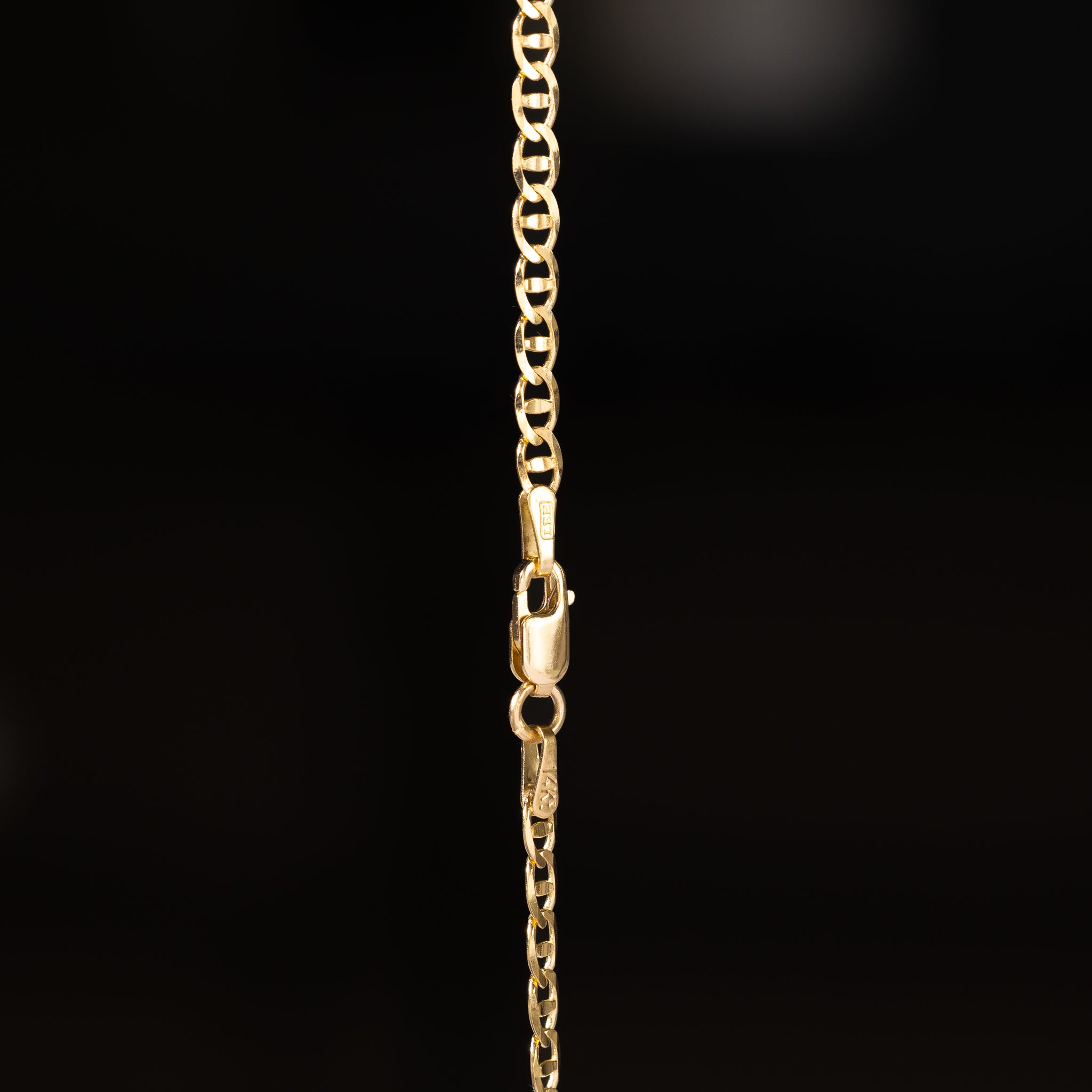 14k 2.9mm Light Mariner Chain Bracelet 7 Inch - Model CH-0636