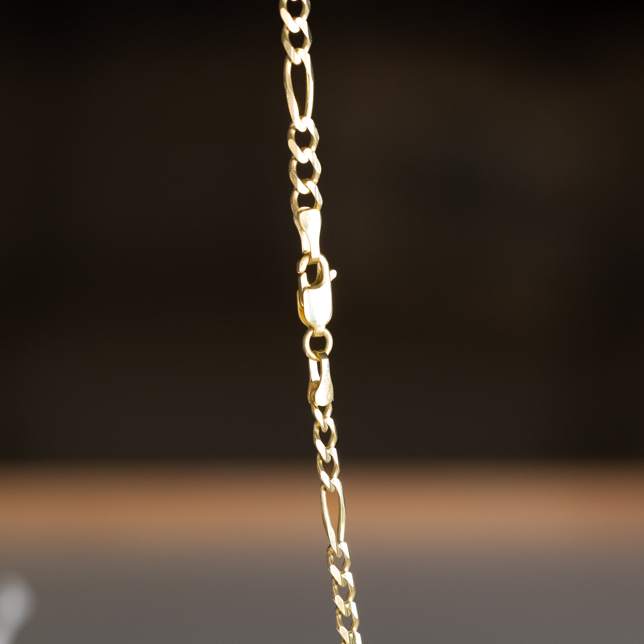 14k Gold 4mm Concave Figaro Chain - Model CH-0292
