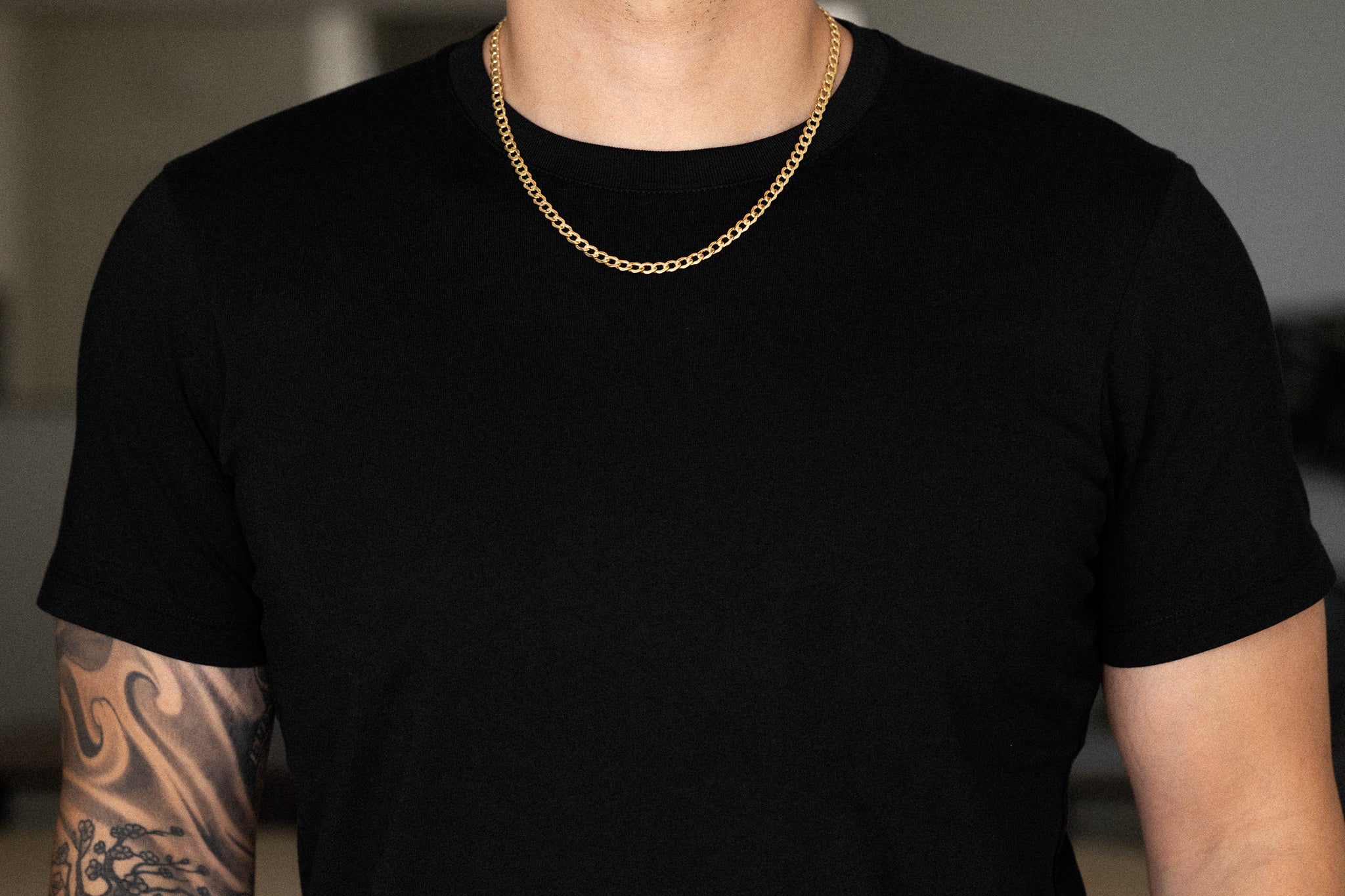14k Gold 4.9mm Hollow Curb Chain - Model CH-0164