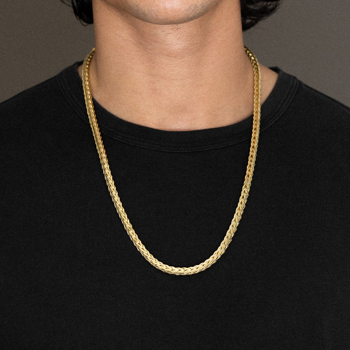 14k Gold 4.5mm Hollow Square Franco Chain - Model CH-0644