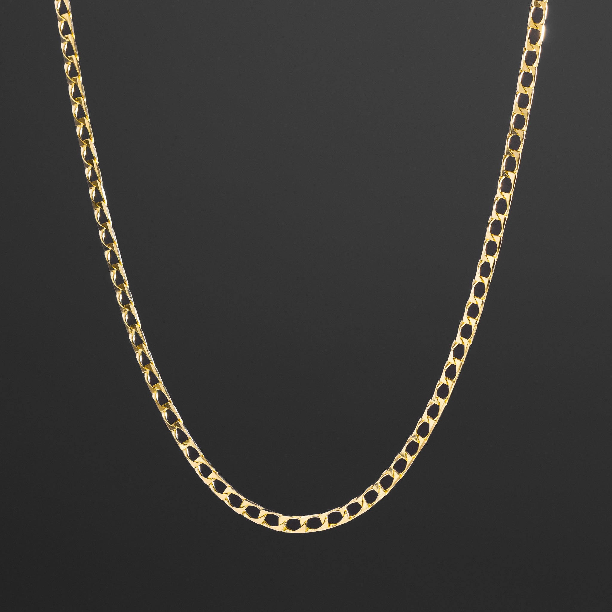 14k Gold 4.1mm Square Curb Chain - Model CH-0511