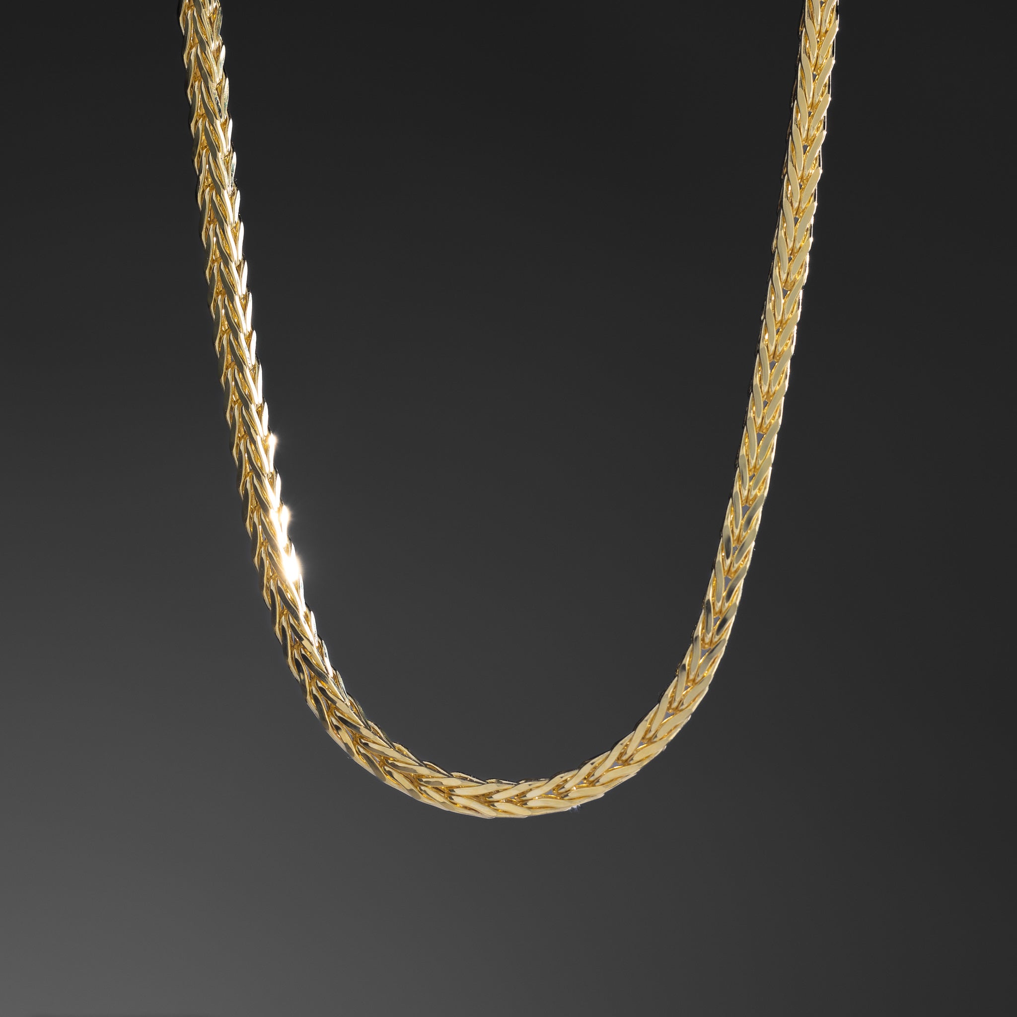 14k Gold 4.5mm Hollow Square Franco Chain - Model CH-0644